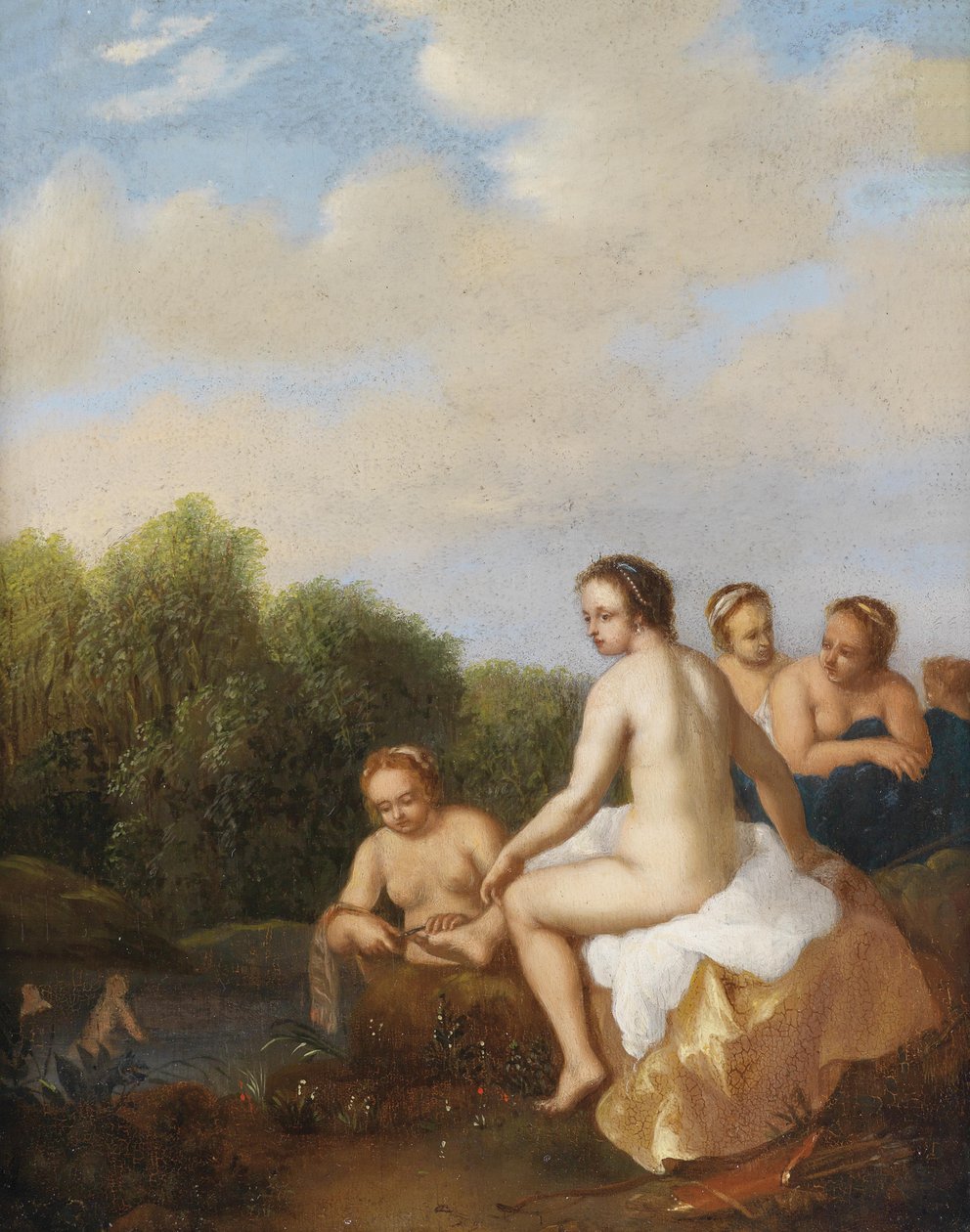 入浴ニンフ 作： Cornelis van PoelenburghまたはPoelenburch