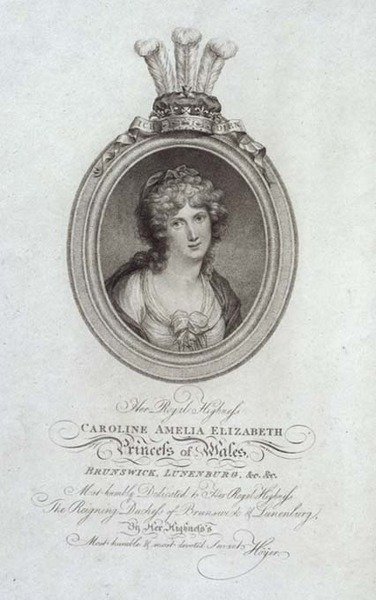 キャロライン・アメリア・エリザベス妃殿下（1768-1821）、P.シンツェニヒの彫刻による 作： コーネリアス（後）ホイヤー