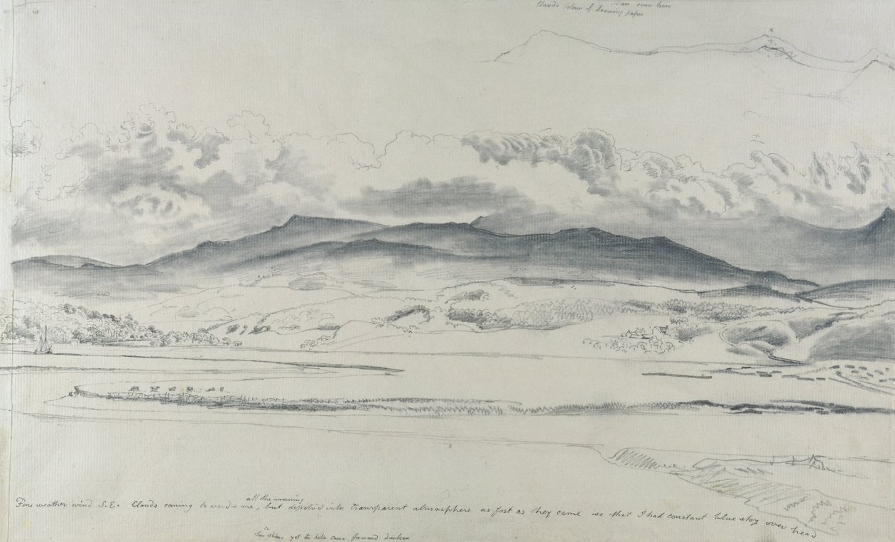 ウェールズの山のパノラマ、Cader Idris 作： コーネリアス・ヴァーリー