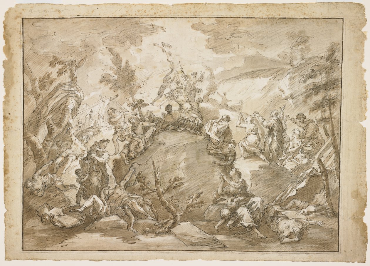 モーセとブレイゼンサーペント、c。 1743-1744 作： コラード・ジャキント