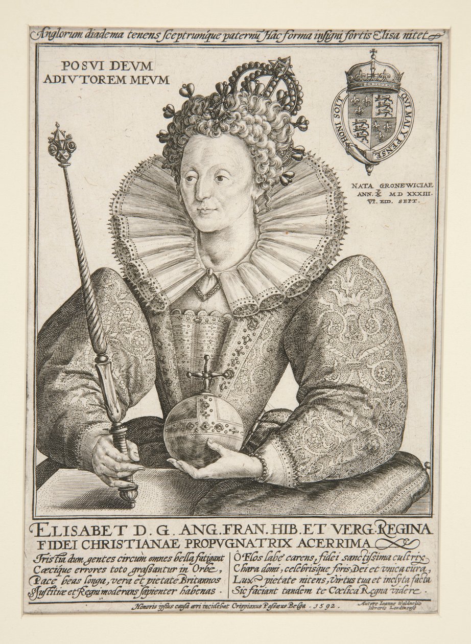 イギリスのエリザベス女王 作： Crispijn de Passe the Elder