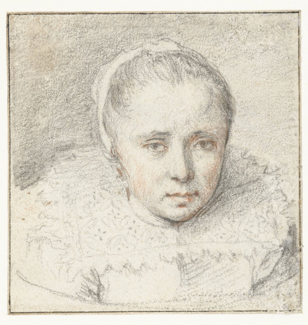 若い女性の肖像画 作： Crispijn van de Passe（I）（帰属）