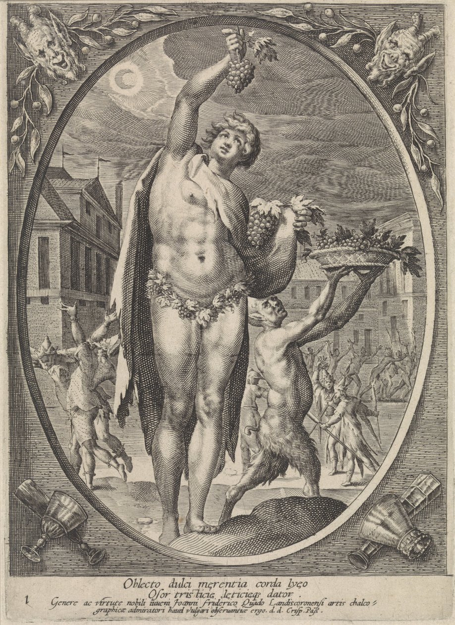 バッカス Bacchus, Venus en Ceres (シリーズ名) 作： Crispijn van de Passe（I）