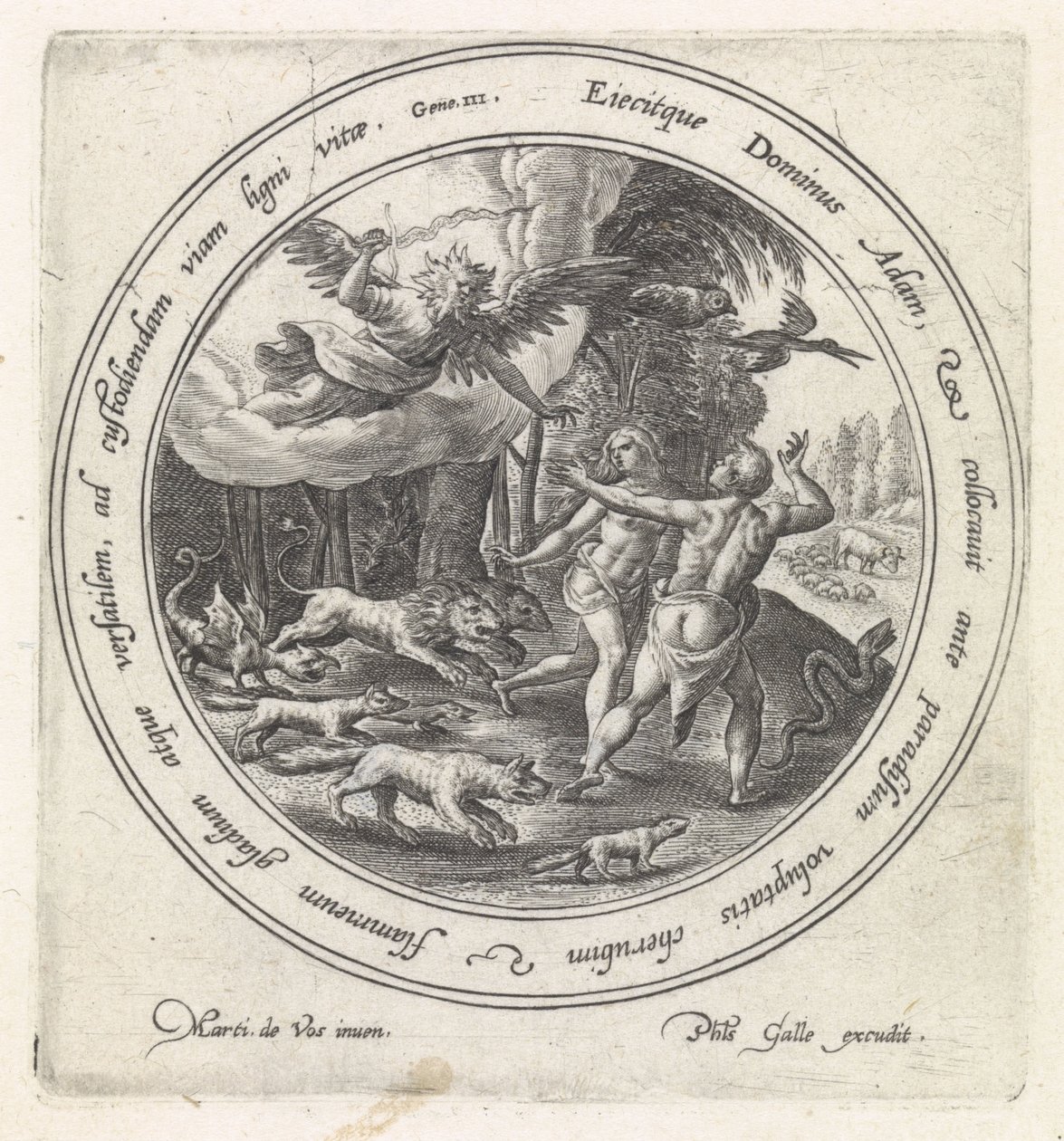 楽園からの追放 作： Crispijn van de Passe（I）