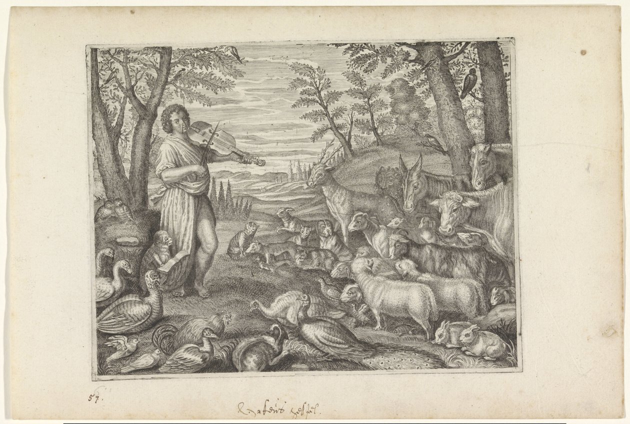 オルフェウスは彼の音楽で動物を魅了します Ovid