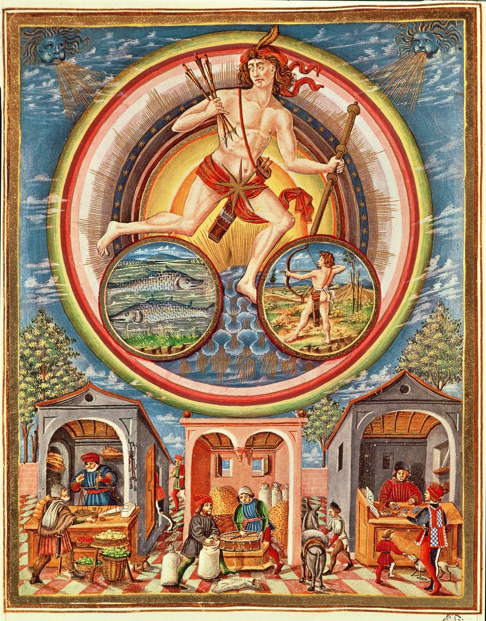 Ms Lat 209 fol.6v Jupiter、「De Sphaera」、c.1470（詳細は125839を参照） 作： クリストフォロ・デ・プレディス