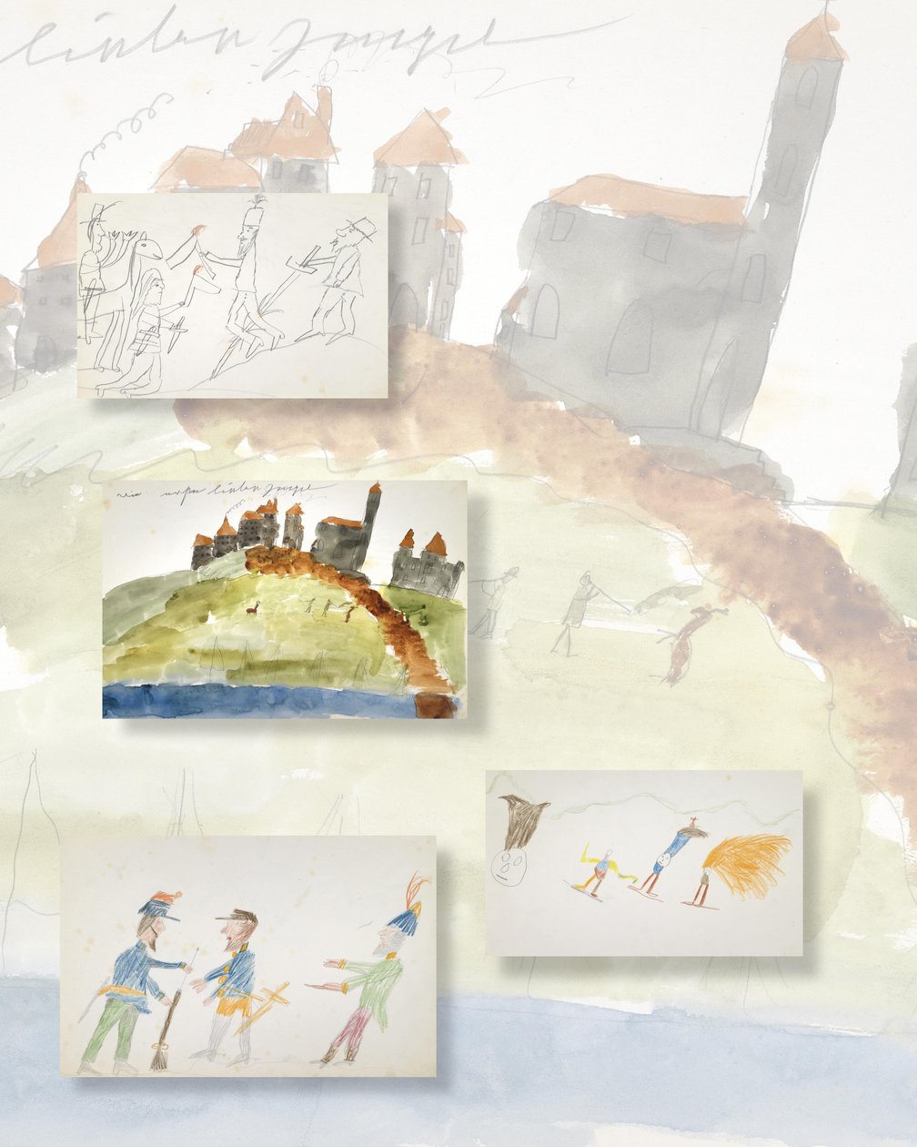 オーストリアのルドルフ皇太子による子どもの絵 作： オーストリアルドルフ皇太子