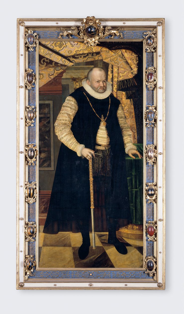 ザクセン選帝侯アウグストゥス 1 世 (1526-1586) の肖像 - Cyriacus Roeder (Rheder) 作 (1560-1598 年頃)、キャンバスに油彩 作： キリアクス（c.1560 1598）Roder