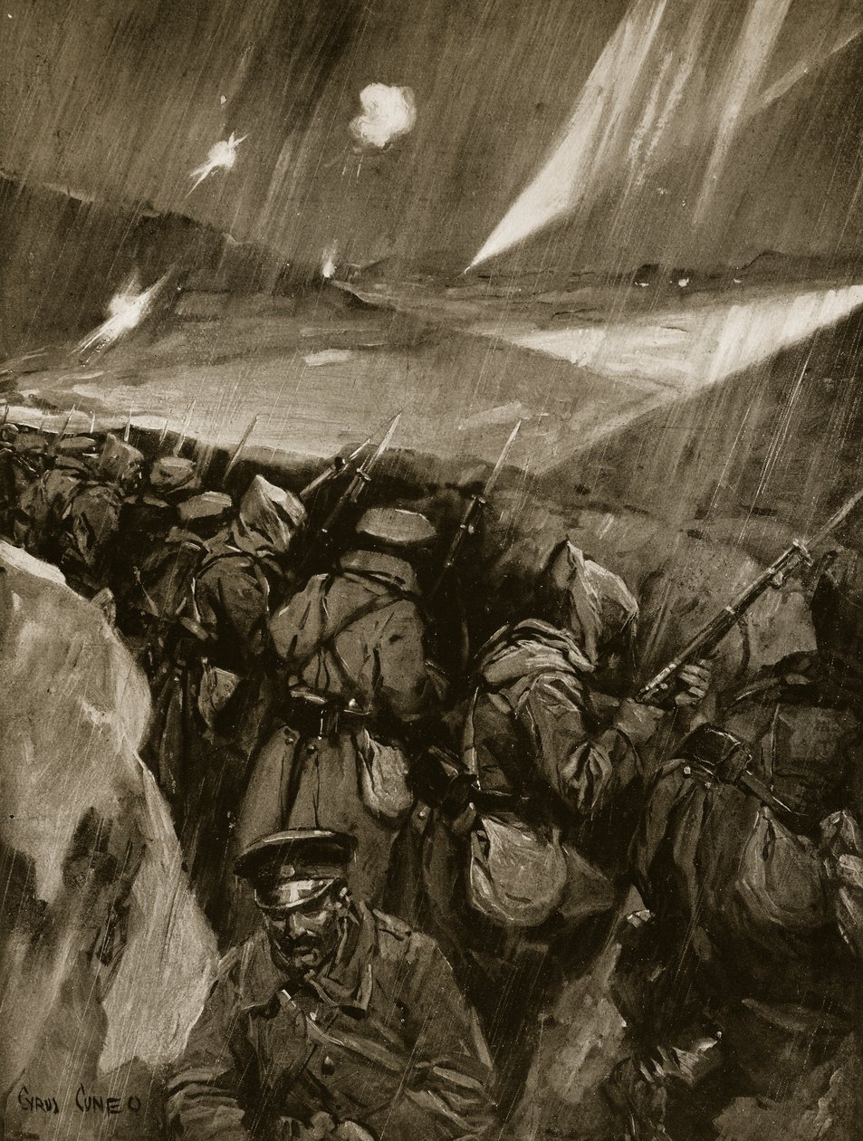 ブルガリア人、アドリアノープルを包囲、1912-13 作： サイラスクネオ