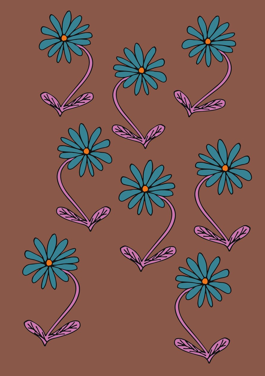 デイジー・リピート・ブラウン 背景（デジタル） 作： デイジー・ド・ヴィルヌーヴ