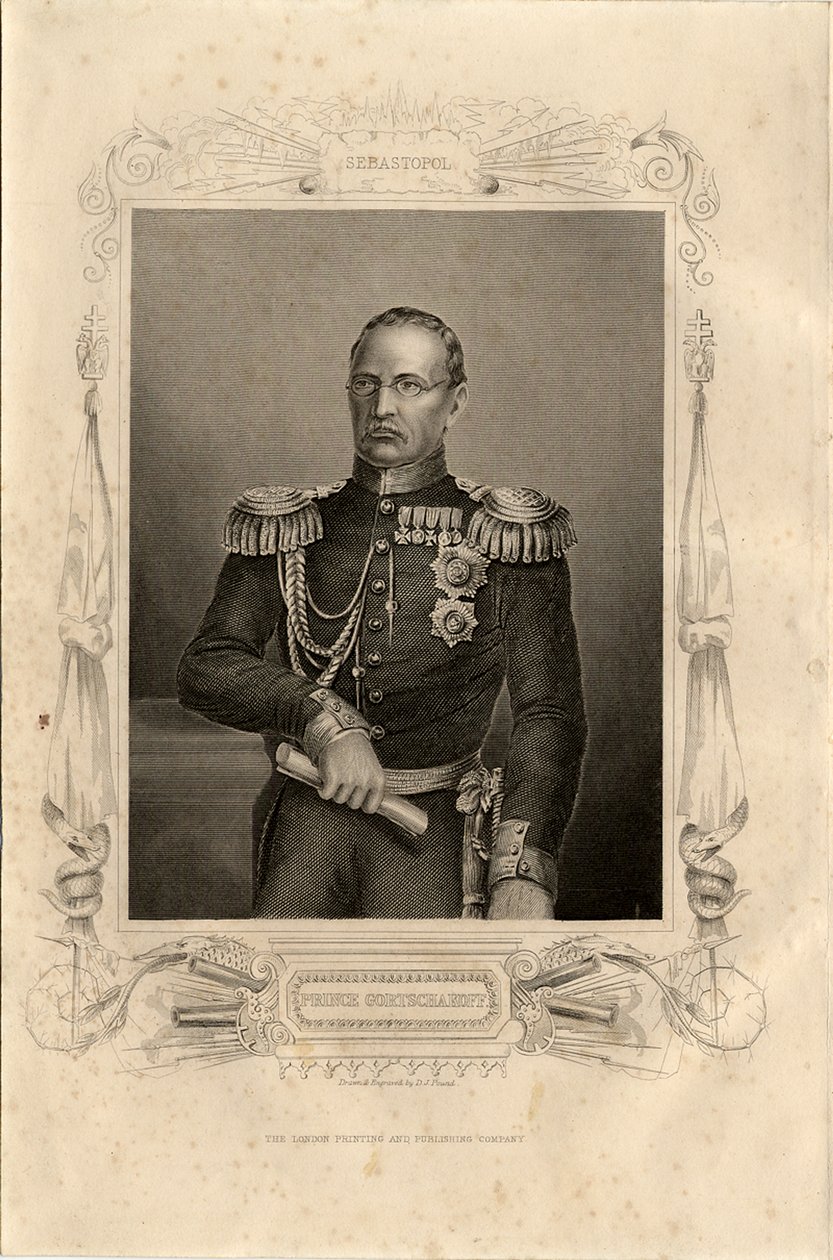 ミハイル・ドミトリエヴィッチ・ゴルチャコフ王子の肖像1795-1861、1856 作： ダニエル・ジョン・パウンド