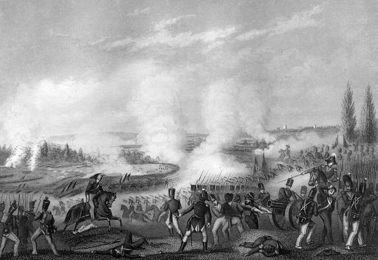 スペイン、タラベラの戦い、1809年7月27〜28日、c1857。 作： ダニエル・ジョン・パウンド