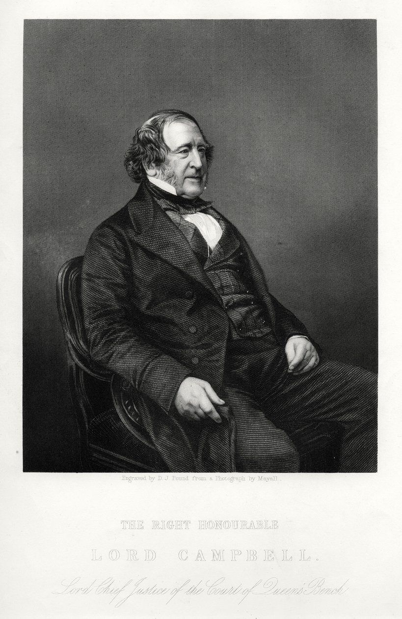 ジョンキャンベル、初代男爵キャンベル、イギリス自由主義政治家および弁護士、c1880 作： ダニエル・ジョン・パウンド