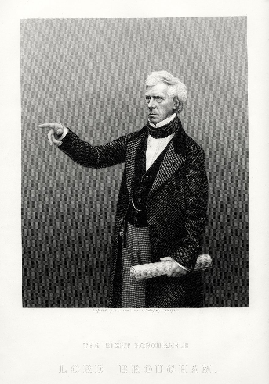 右の名誉あるヘンリーブロアム、イギリスの最高首相、c1880 作： ダニエル・ジョン・パウンド