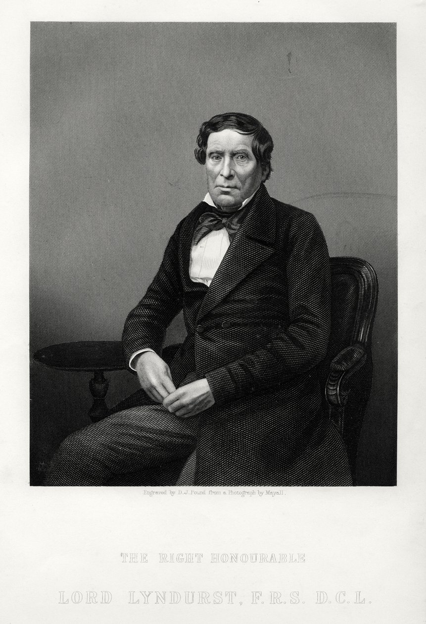 ジョン・シングルトン・コプリー卿、首相兼政治家、1880年 作： ダニエル・ジョン・パウンド