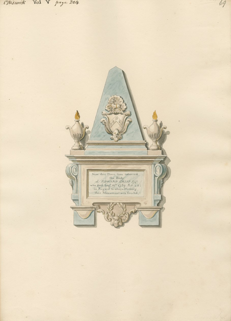 Memorial a Edward Crisp da Igreja de Chiswick 作： ダニエル・ライソンズ