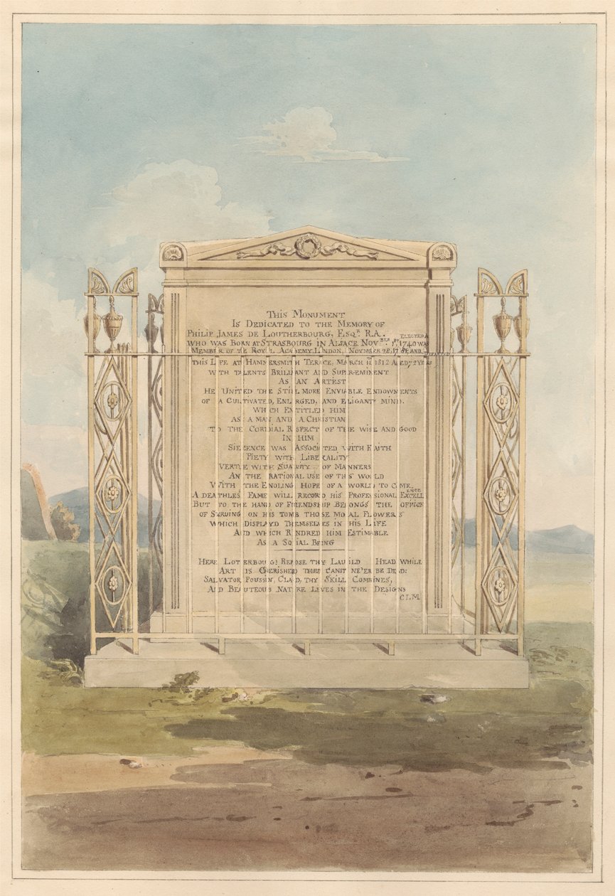 Túmulo de Philip James de Loutherbourg, de Chiswick Churchyard 作： ダニエル・ライソンズ