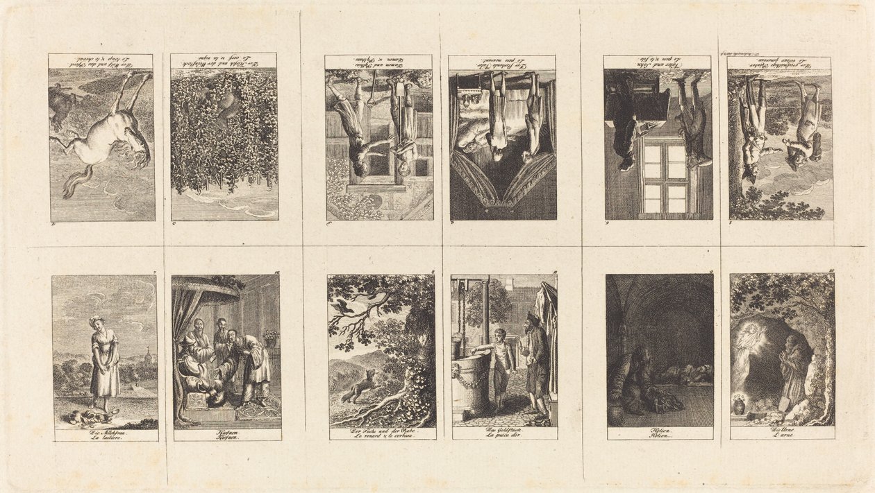 Gellert、Gleim、Hagedorn、Lichtwer、Pfeffel による Fables & Tales の挿絵 作： ダニエル・ニコラウス・チョドヴィエツキ