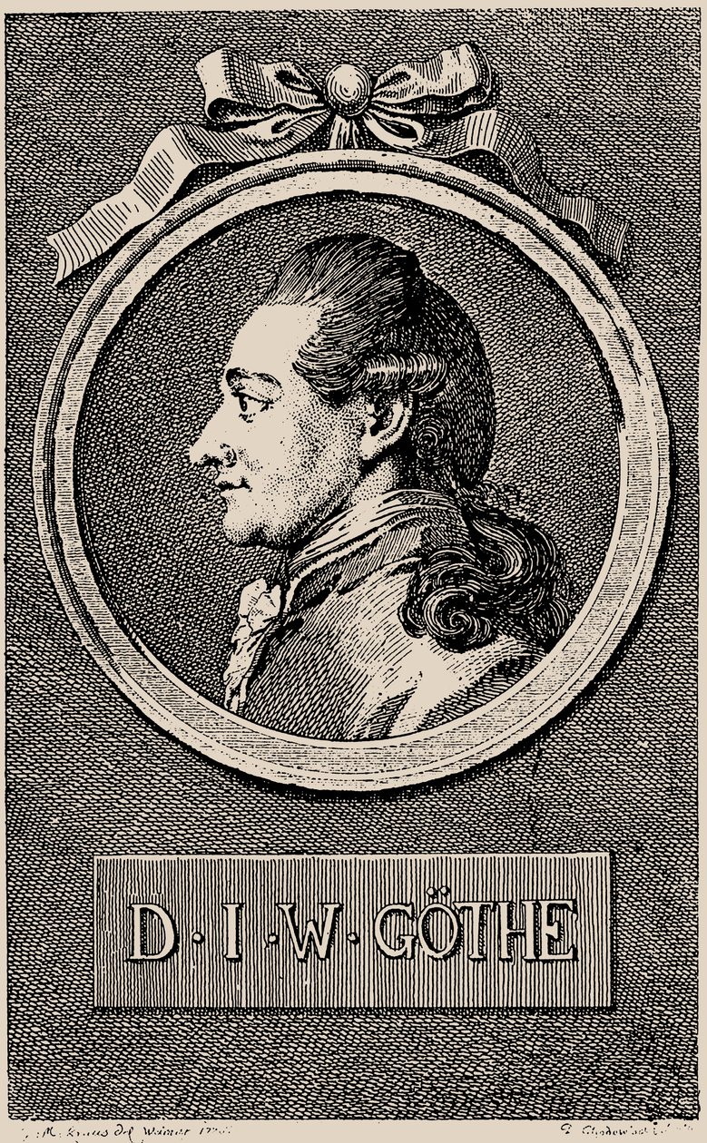著者の肖像ヨハン・ヴォルフガング・フォン・ゲーテ1749-1832、1776。 作： ダニエル・ニコラウス・チョドヴィエツキ