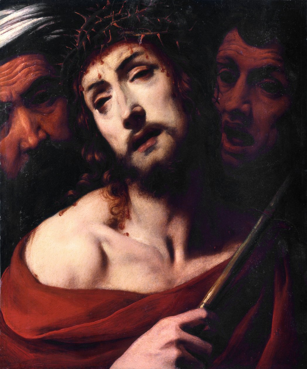 The derision of Christ Face of the suffering Christ has thorns. Painting by Daniele Crespi (1598-1630) 17th century Basilica San Giovanni, Busto Arsizio Italy   1439219   ja       japanese Successfully Translated  Original: Robert-le-Fort Translat: Robert- 作： ダニエル・クレスピ