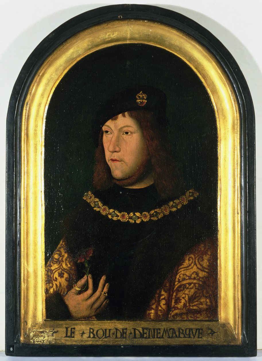 フレデリック1世（1471-1533）デンマーク王、1520年頃（パネルに油彩） 作： デンマーク語学校