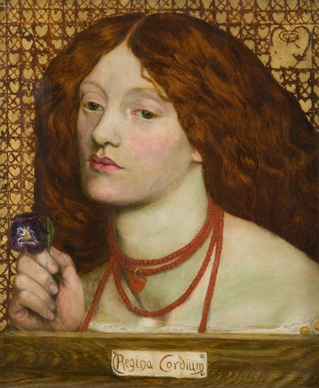 Regina Cordium (ハートの女王) (Reine de coeur) - Dante Gabriel Rossetti (1828-1882).油彩・キャンバス 作： ダンテガブリエルチャールズロセッティ