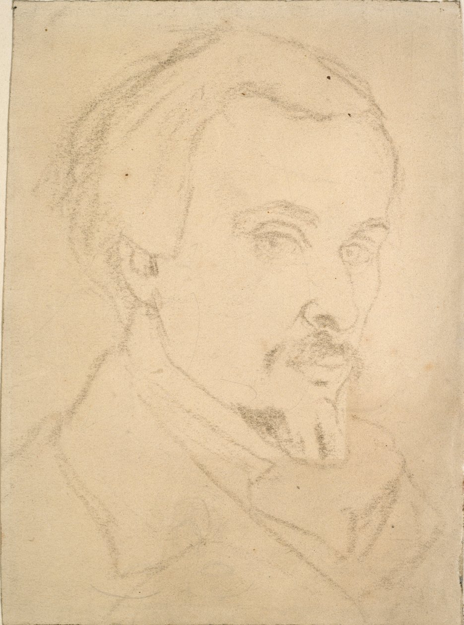 自画像、c1850-1870 作： ダンテ・ゲイブリエル・ロセッティ