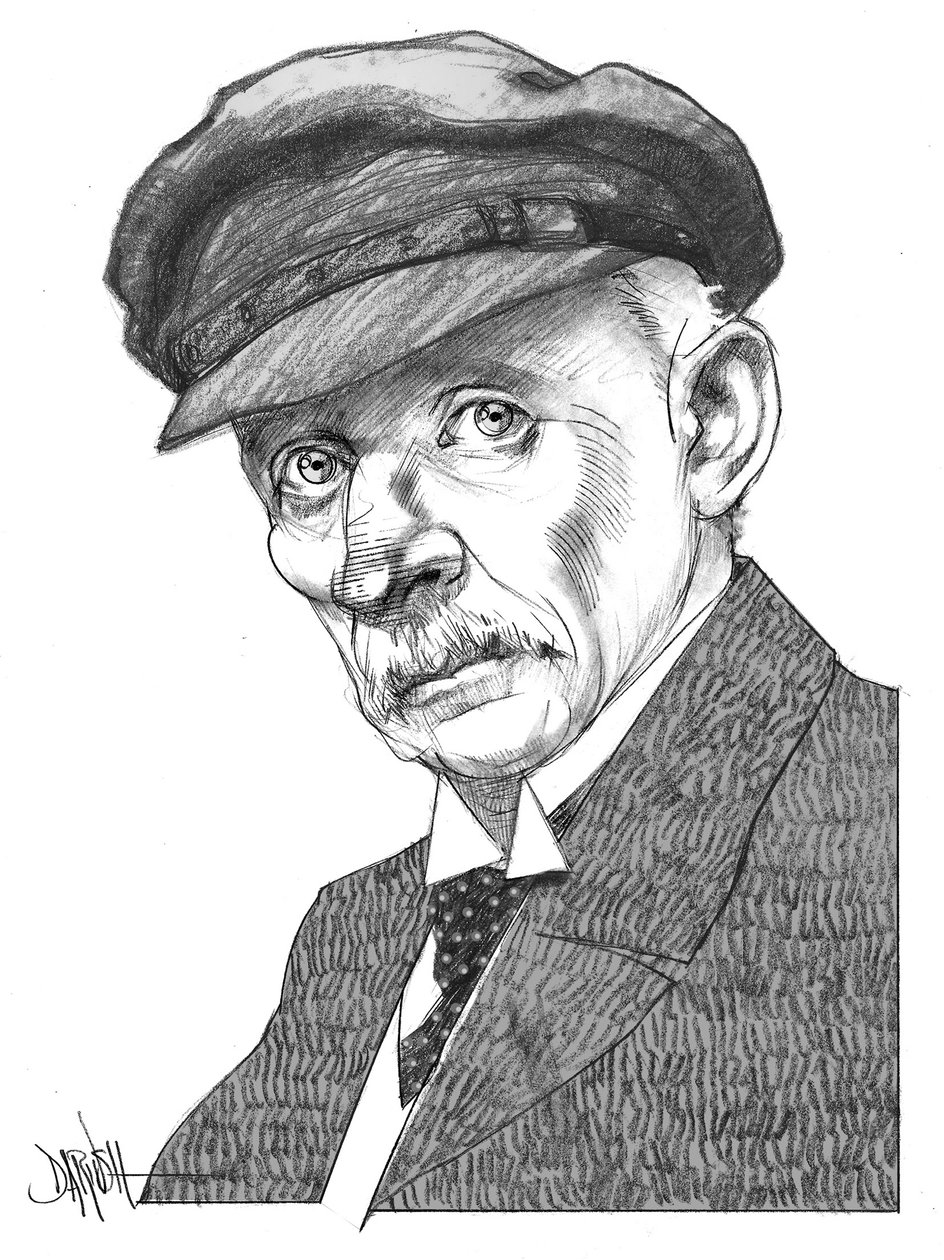 グスタフ・メイリンク、2024年（デジタル色鉛筆画） 作： ダリシュ・ラドプール