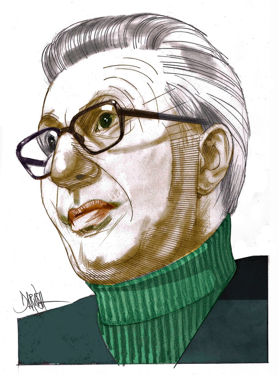 ピエロ・スカンジアーニ、2022年（デジタル色鉛筆画） 作： ダリシュ・ラドプール