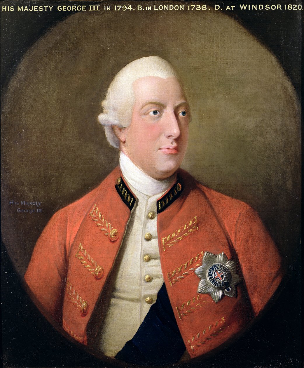ジョージ3世の肖像（1738-1820）1794 作： デビッド・ドッド