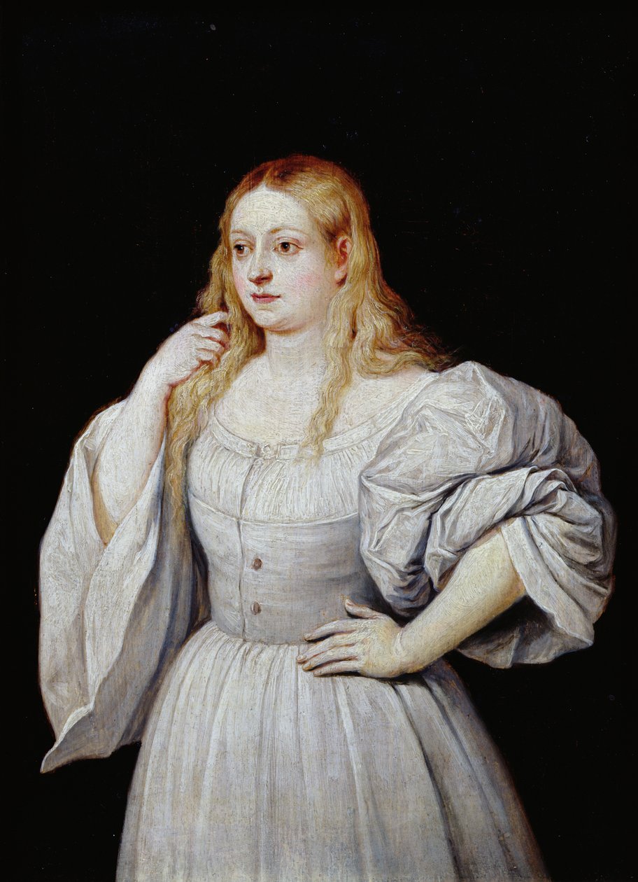 女性の肖像画、1646-56年頃（木の上の油） 作： デビッドテニアーズザヤンガー