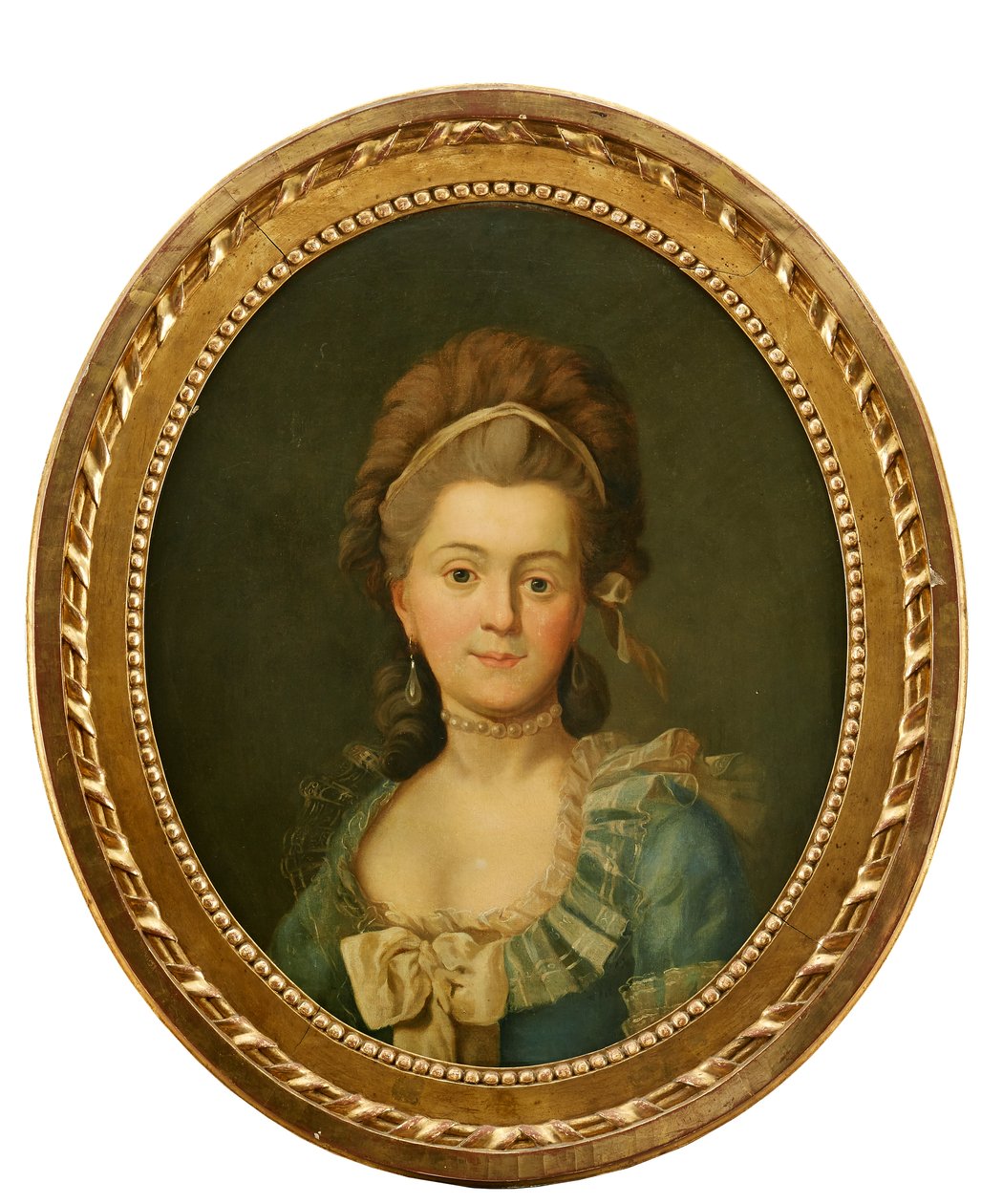 1780年頃に描かれた民族衣装を着た未知の女性の肖像 作： デビッド・フォン・クラフト