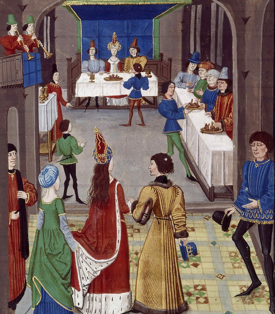 結婚。出典：Renaud de Montauban、ca 1465 作： デビッド・オーバート