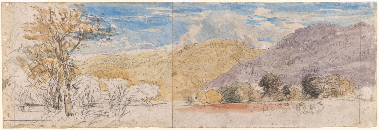 北ウェールズの山岳風景 作： デビッドコックス