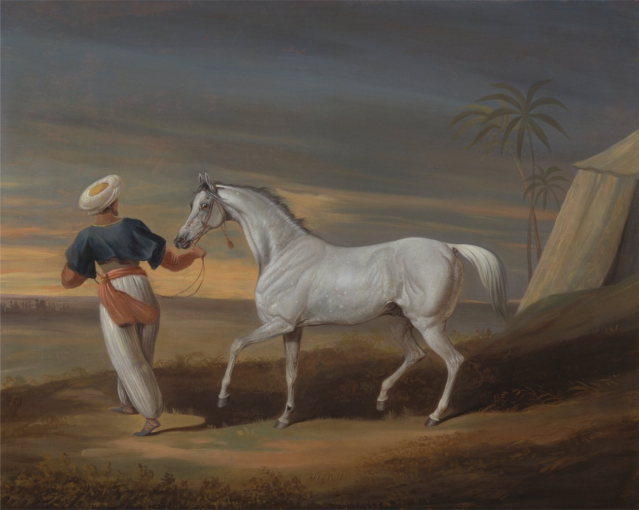 Signal, a Grey Arab, with a Groom in the Desert   1433280   ja       japanese Successfully Translated  Original: ""Saint Jean de Luz"" Vue de la cote basque a Saint-Jean-de-Luz (Pyrenees Atlantiques). Peinture de Pierre-Albert (Albert) Marquet (1875-1947)  作： ヨークのデビッド・ダルビー