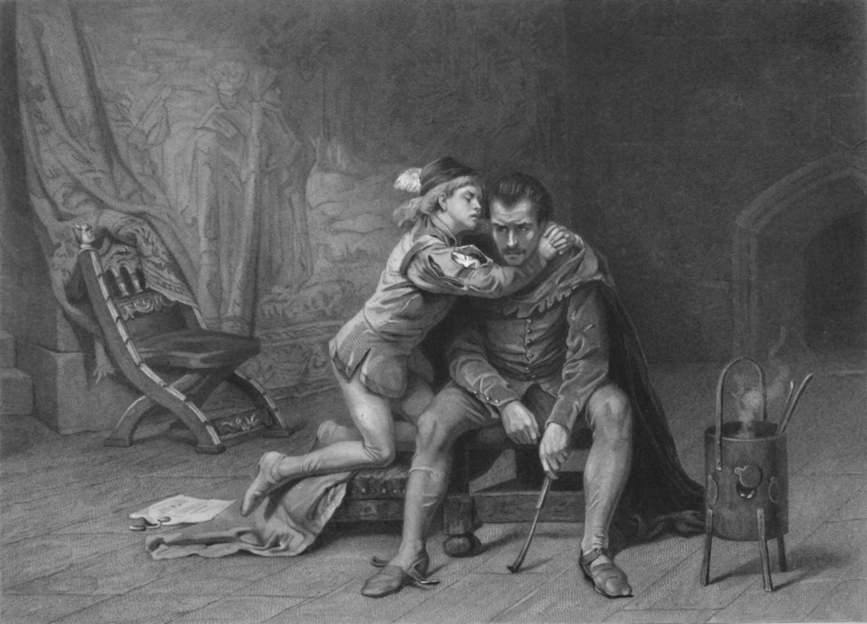 「アーサー王子とヒューバート王ジョン」、1870年頃。 作： デビッド・デスヴァチェス