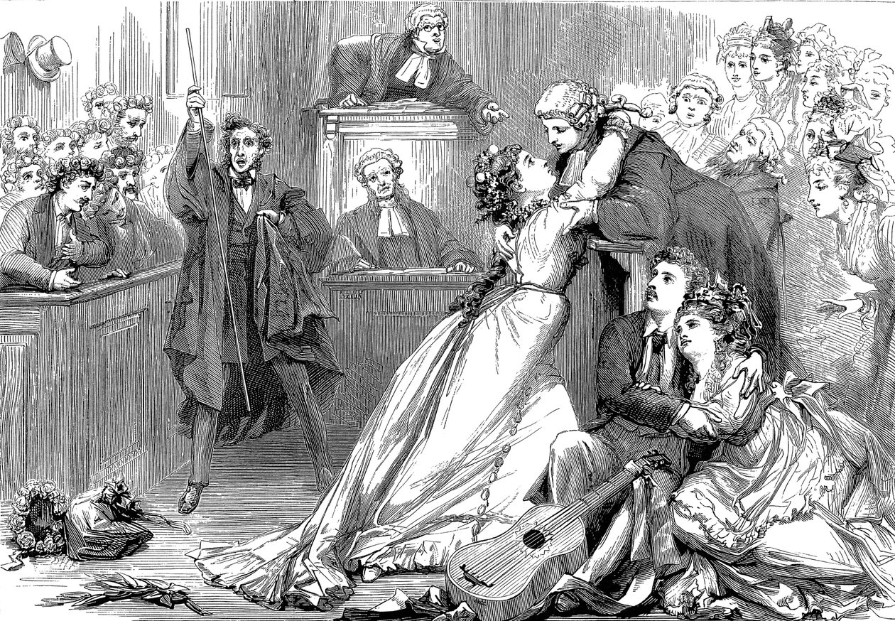 1875年の陪審裁判の場面 作： デビッド・ヘンリー・フリストン