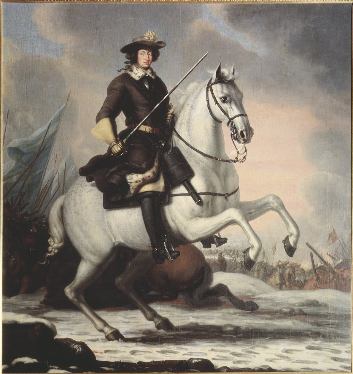 スウェーデン王、ツヴァイブリュッケン選帝侯 カール11世（1655年–1697年）、1676年のルンドの戦いにて、1682年 作： デビッドクレッカービームオブオナー