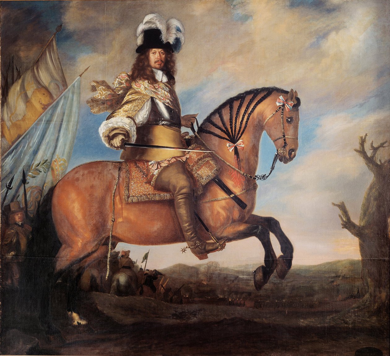 カール・グスタフ・フィールド元帥の肖像1613-1676、1652 作： デビッドクレッカービームオブオナー