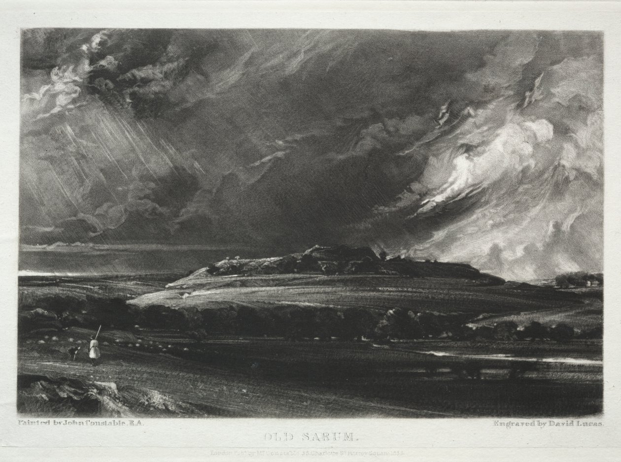 John Constable, R.A.: Old Sarum が描いた絵からの風景のさまざまな主題、イギリスの風景の特徴 作： デビッドルーカス