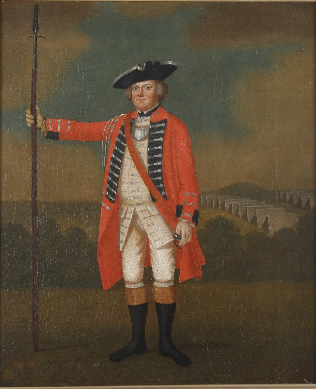 イギリス歩兵将校の肖像、c.1740-50 作： デビッド・モリアー