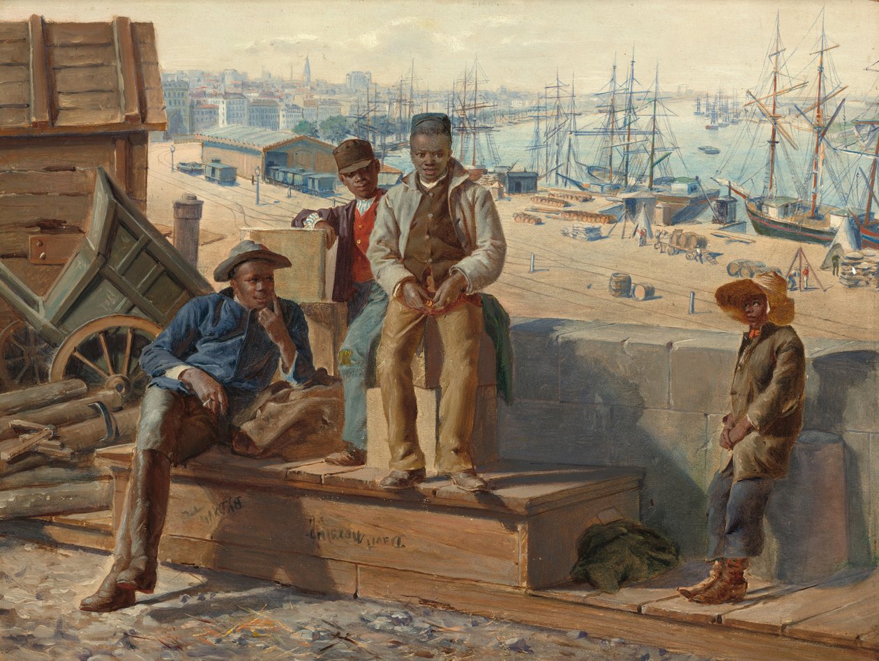 キーサイドのブラックボーイズ、c。 1865年。 作： デビッド・ノルスラップ