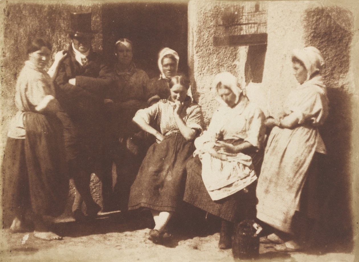 ニューヘイブン パイロットのコテージ ドア、1845 年。作成者: David Octavius Hill、Robert Adamson。 作： デビッドオクタウィウスヒル、ロバートアダムソン