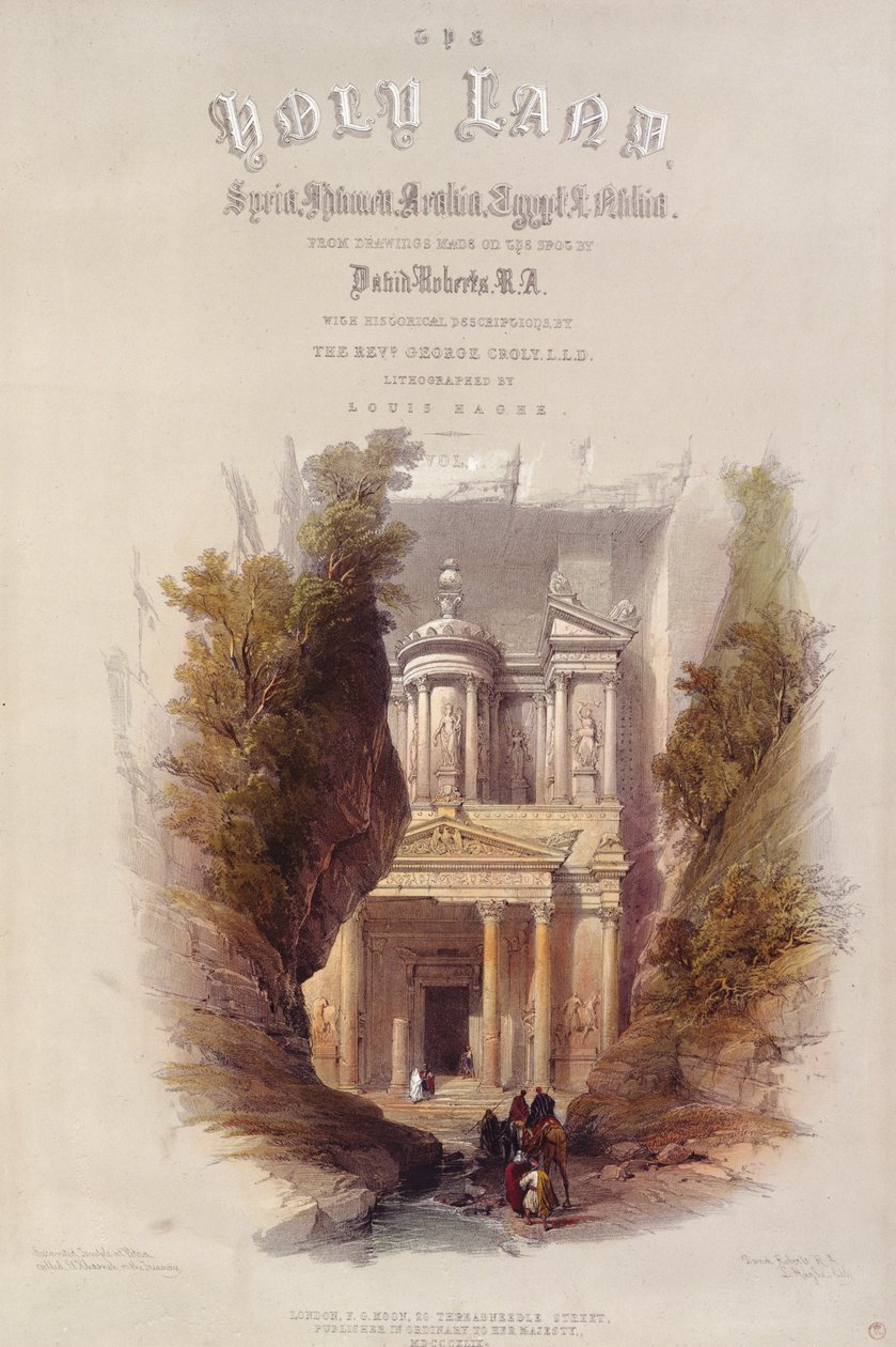 ルイ・ハゲ（1806-85）によって刻まれた「聖地」の口絵 作： デビッド・ロバーツ