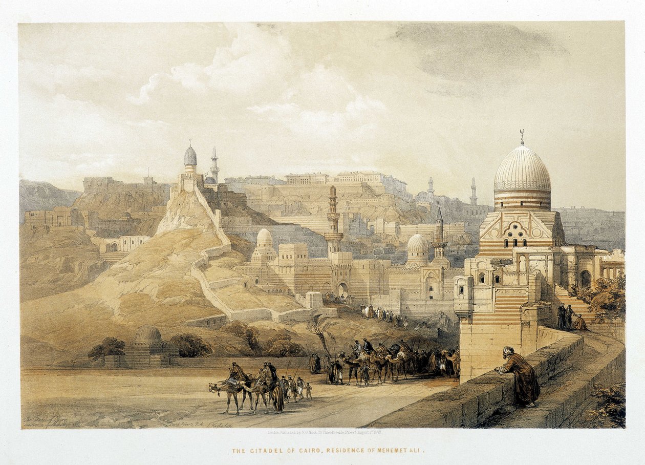 カイロのシタデル、「聖地」のメヘメット・アリの宮殿、ロンドン1849年。 作： デビッド・ロバーツ