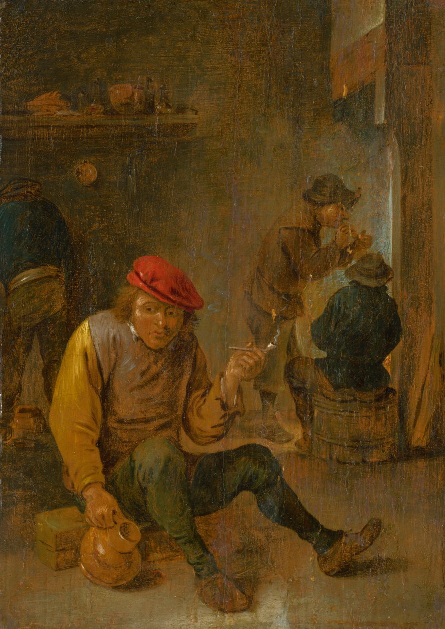 喫煙者、c。 1650。 作： デビッドテニアーズザヤンガー