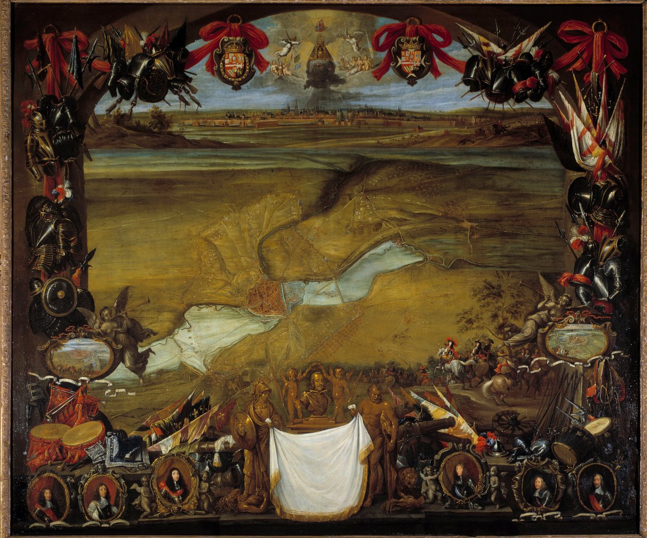 Valenciennes belagert von den französischen Truppen unter dem Kommando von Henri de La Tour d