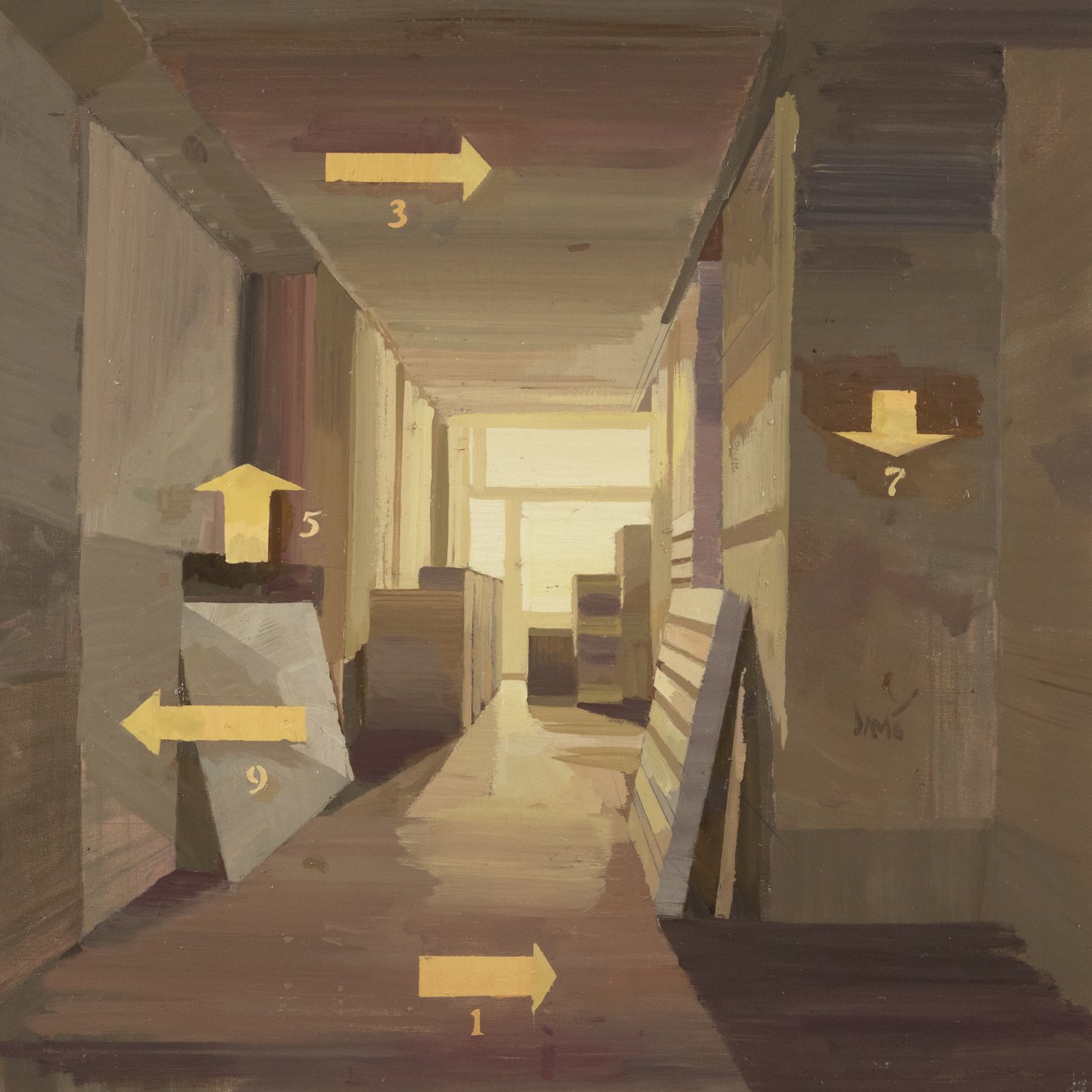 近代エーグル美術館19、2024（リネンに油彩） 作： 
