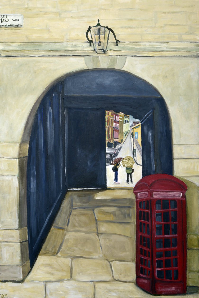 Red Phone London, 2017（キャンバスにアクリル画） 作： デボラ・イブ・アラストラ