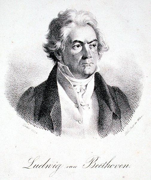 ルートヴィヒ・ヴァン・ベートーヴェン（1770-1827）1824年（リトグラフ 作： デッカーデッカー